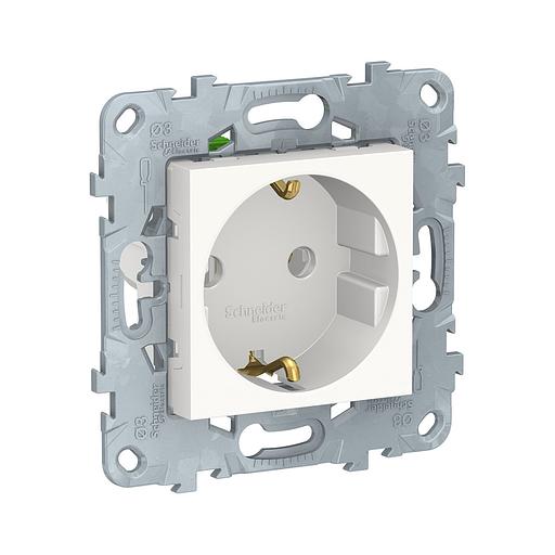 Розетка с заземлением SE NU505618 Unica New быстрозажимные клеммы белый NU505618 фото 1