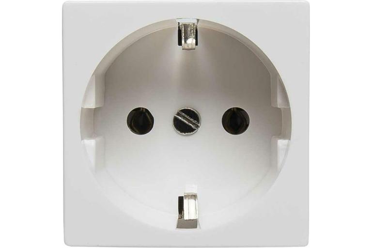 Розетка электрическая 2К+З (белый) 200001 фото 1
