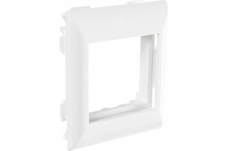 Суппорт с рамкой на 1 пост (45х45) в профиль для кабельных каналов 100х50 105х50 100007S фото 1