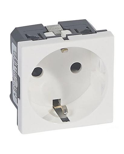 Розетка Legrand 077210 Mosaic 2К+З нем.ст.в/заж. фото 1