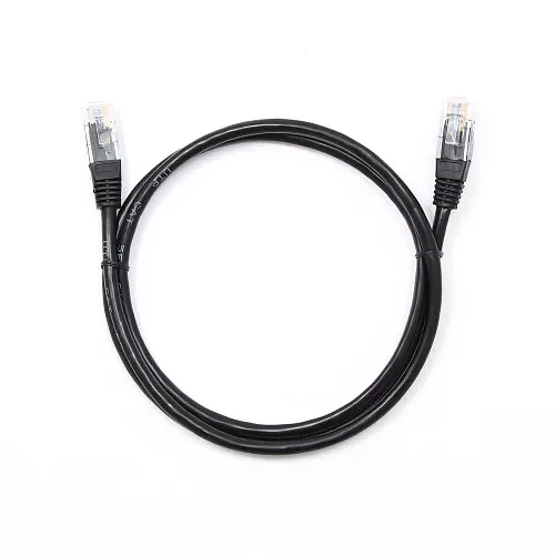 Патч-корд UTP Cablexpert PP12-1M/BK кат.5e 1м литой многожильный (чёрный) фото 1
