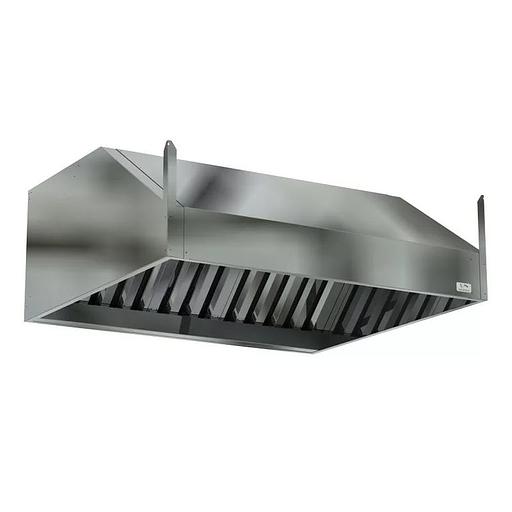 Зонт вытяжной из нержавеющей стали AISI 430 толщиной 0,5 1200х600х350 мм с жировыми фильтрами фото 1