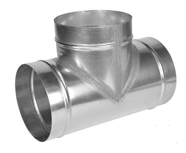 Тройник вентиляционный круглый оцинкованный D 160/100 фото 1