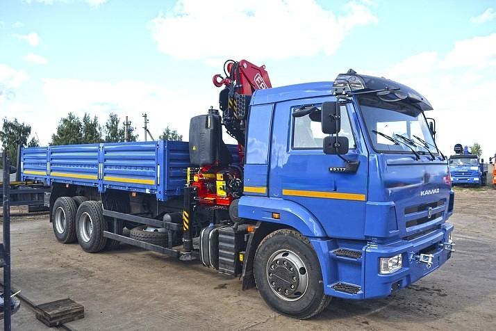 Бортовой автомобиль КАМАЗ 65117 с КМУ Fassi F215A.0.22 (СПМ 732407) фото 1