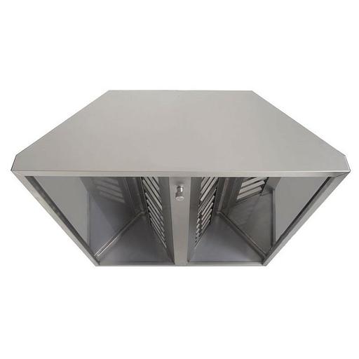 Зонт вытяжной островной с маслофильтром фото 1