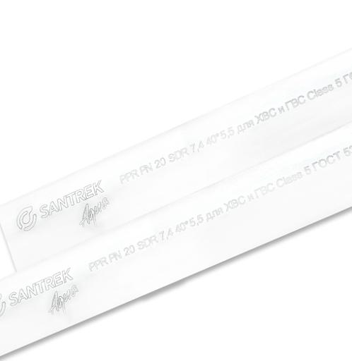 Труба 63 PN 25 (армир. стекловолокном) (толщ.стенки 10,5 мм) PP-R SANTREK AQUA фото 1