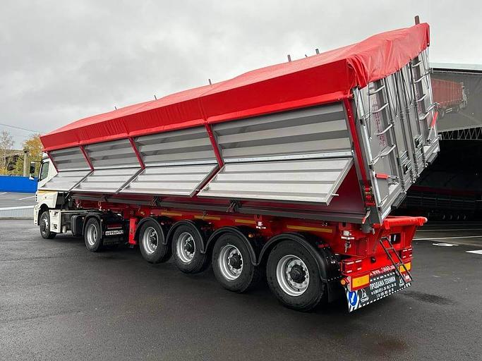 Полуприцеп-Зерновоз Самосвал (свал право/лево/назад) Тонар 9988 45 куб.м 4 оси фото 2