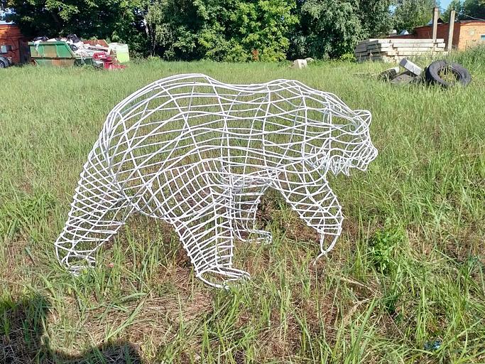 Скульптура из проволоки «Медведь» фото 2