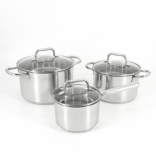 P-640555 Vittoria Набор кастрюль 20см, 24см и ковш 16см с крышками фото 1