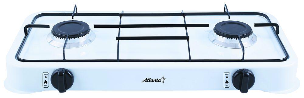 ATH-1803 (white) Плита газовая настольная двухконфорочная фото 1