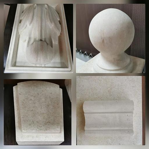 Декор элементы из натурального травертина для фасада дома под проект фото 1