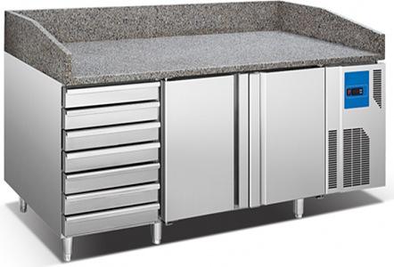 Стол для пиццы c 2 дверьми для формата 60*40 см и 7 ящиками Koreco SPZ 2610 WN фото 1