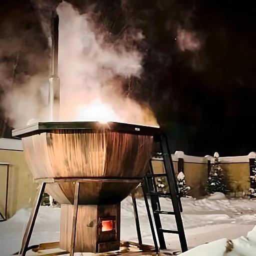 Банный чан «Посейдон» (с печью толщ. 3 мм и водяной рубашкой), (8-12 человек) фото 1