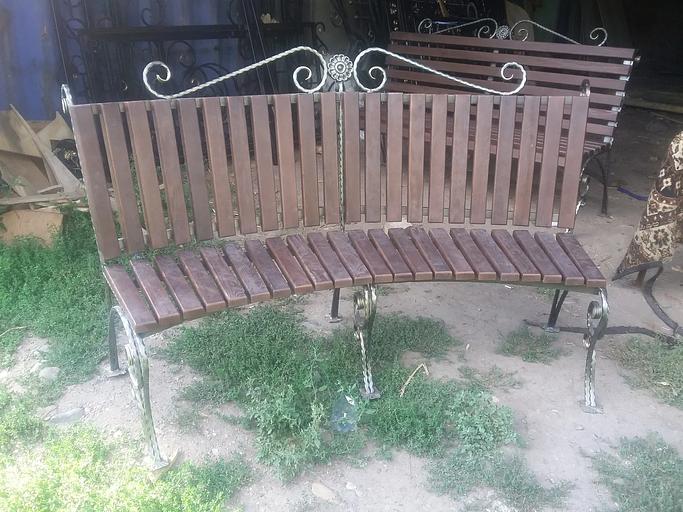 Лавочка Metall Expert кованая садовая фото 1