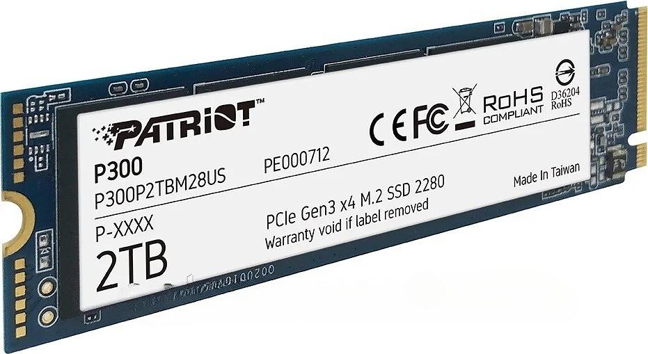 Жёсткий диск SSD PATRIOT 2000GB 2100/1650 MB/S PCI-E X4 M.2 2280 (P300P2TBM28) ОПТ фото 1