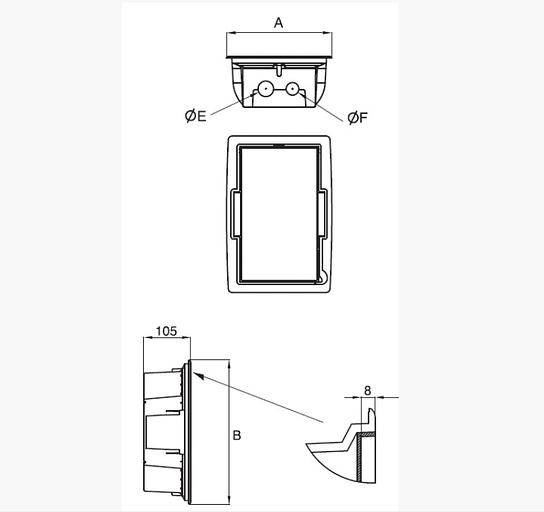 Лючок DKS «NEST» на 8 модулей ОПТ фото 2