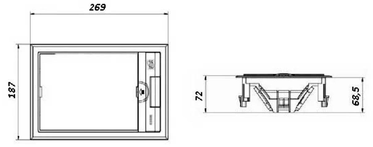 Напольный лючок Aemsa на 6 модулей ОПТ фото 5