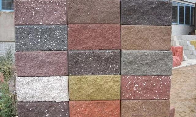 Рваный односторонний блок 190х190х390 мм (цветной) ОПТ фото 1