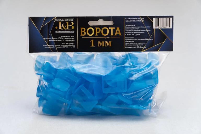 Система выравнивания плитки J&B Зажим Ворота 1 мм, 100 шт фото 1