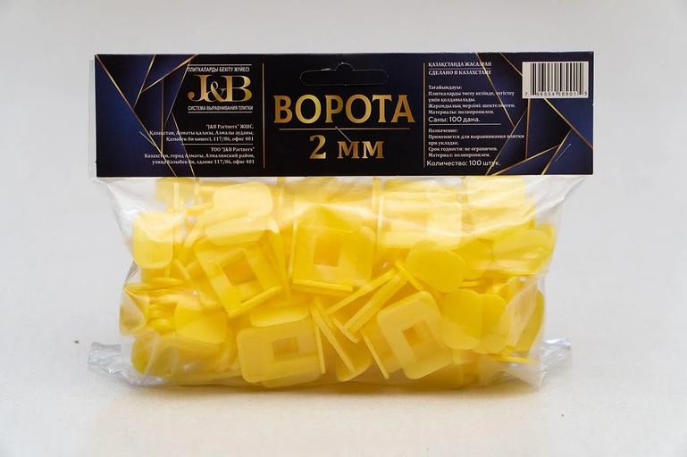 Система выравнивания плитки J&B Зажим Ворота 2 мм, 100 шт фото 1