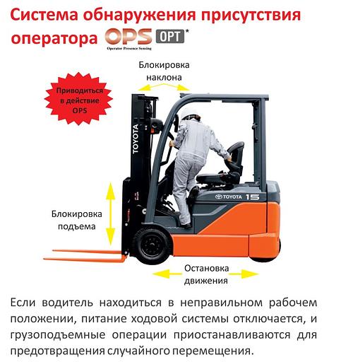 Электропогрузчик Toyota 8FB25 вилочный четырехколесный фото 5