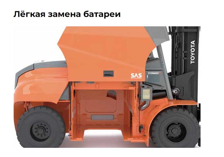 Электропогрузчик Toyota 9FBН80Т вилочный четырехколесный фото 7