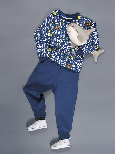 Костюм КС-0270-10 Алфавит р. 98-122 (5 шт/уп), синий ОПТ фото 1