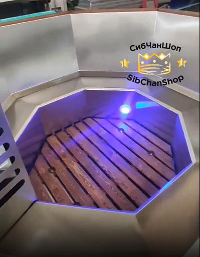 Банный чан «Фурако 1600» шестигранный на 3-4 человека, сталь 316L фото 3