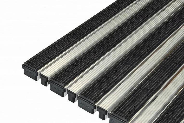 Придверная грязезащитная решётка "Брайт" Резина + Скребок ОПТ фото 1