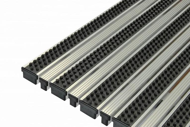 Придверная грязезащитная решётка "Брайт" Резина + Бруш ОПТ фото 1