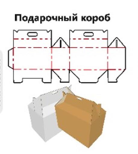 Подарочный короб из гофрокартона, под заказ фото 1
