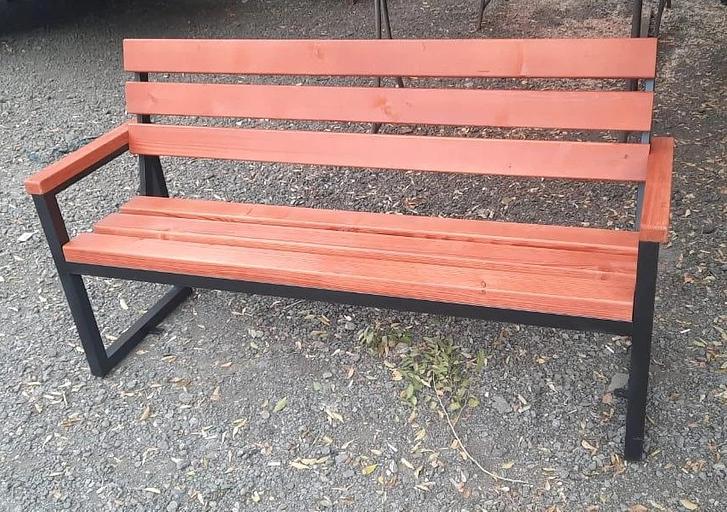 Скамья со спинкой 1500×360 мм, под заказ фото 1