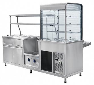 Прилавок-витрина Abat ПВХМ-70КМУ арт.21000802008 нерж витрина слева холодильный мармитный фото 3