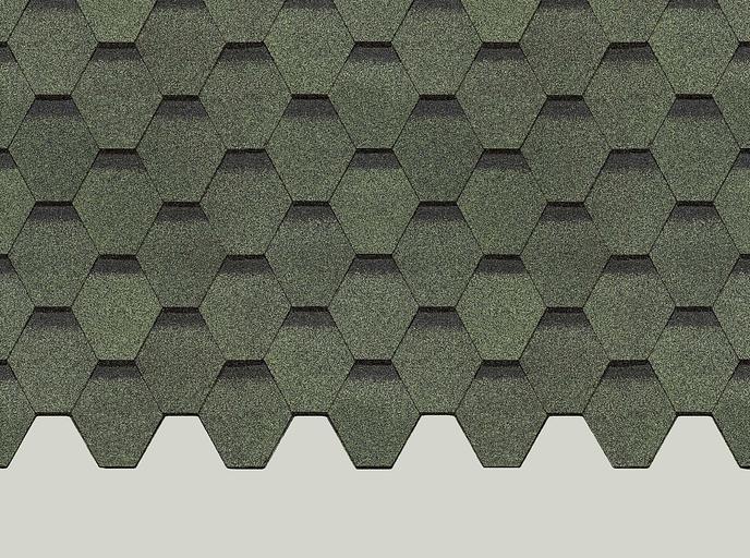 Гибкая черепица Döcke PIE Europa «Карат» зелёный опт фото 1