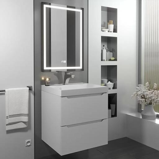 Тумба под раковину для ванной Uperwood Tanos 50 см, подвесная, белая матовая фото 1