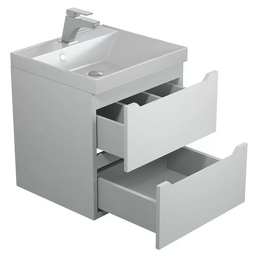 Тумба под раковину для ванной Uperwood Tanos 50 см, подвесная, белая матовая фото 6