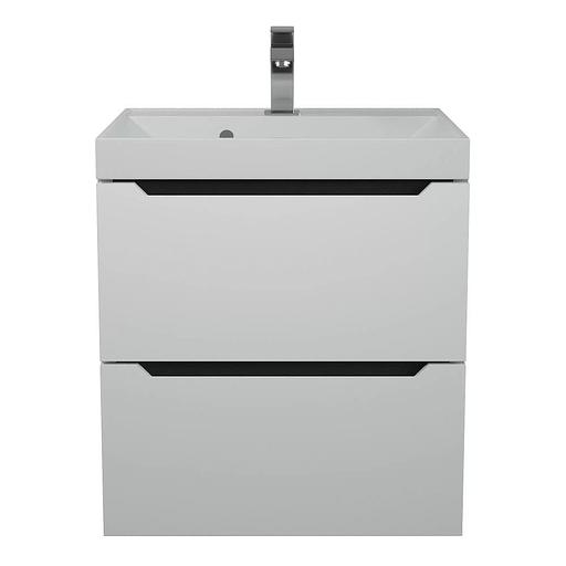 Тумба под раковину для ванной Uperwood Tanos 50 см, подвесная, белая/графит фото 5