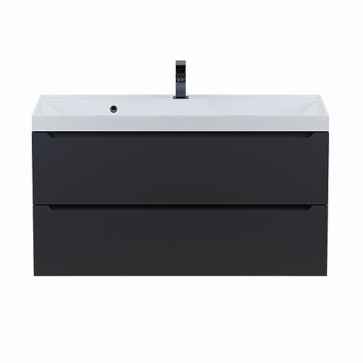 Тумба под раковину для ванной Uperwood Tanos 100 см, подвесная, черная матовая фото 8