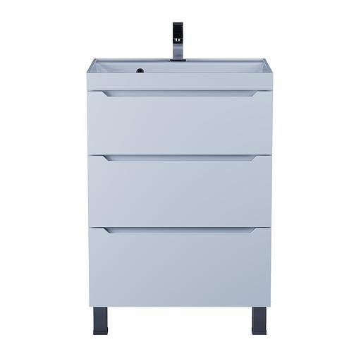 Тумба под раковину для ванной Uperwood Tanos 60 см, напольная, белая, 3 ящика фото 1