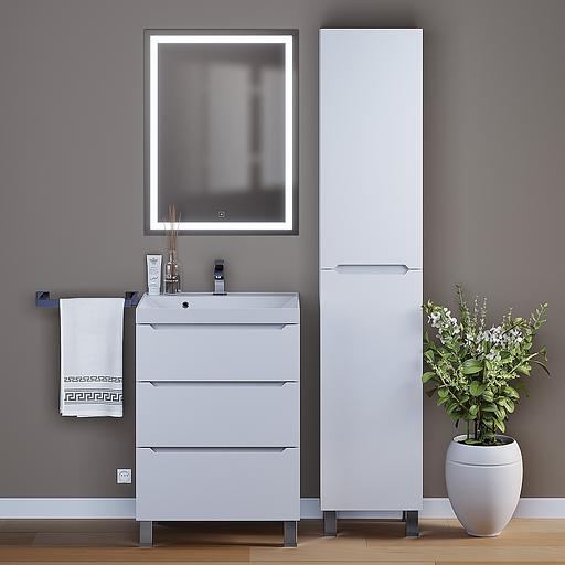 Тумба под раковину для ванной Uperwood Tanos 60 см, напольная, белая, 3 ящика фото 8