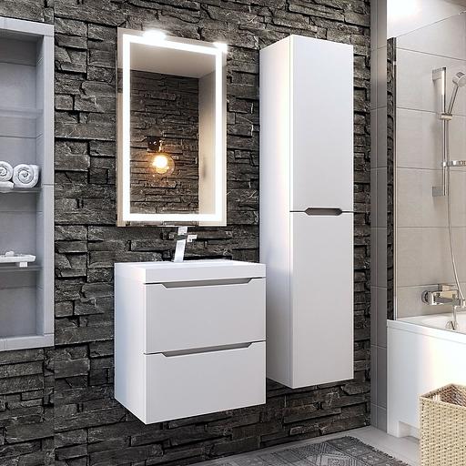 Тумба под раковину для ванной Uperwood Tanos New 50 см, подвесная, белая фото 3