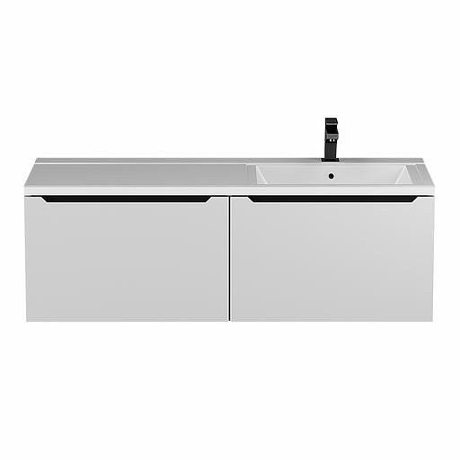 Тумба под раковину для ванной Uperwood Tanos 120 см, подвесная, правая, белый/графит фото 5