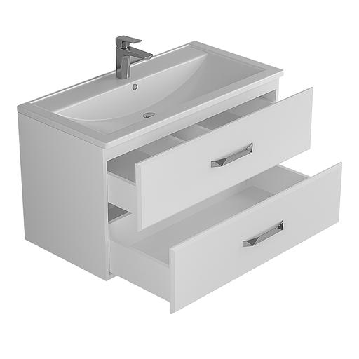 Тумба под раковину для ванной Uperwood Foster 90 см, подвесная, белая фото 8
