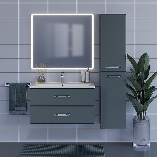 Тумба под раковину для ванной Uperwood Foster 90 см, подвесная, серый графит фото 6