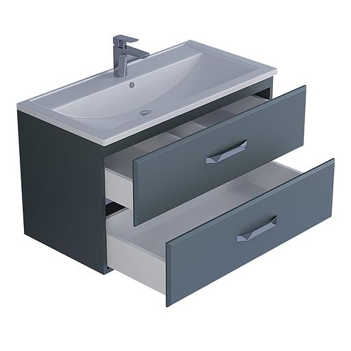 Тумба под раковину для ванной Uperwood Foster 90 см, подвесная, серый графит фото 9