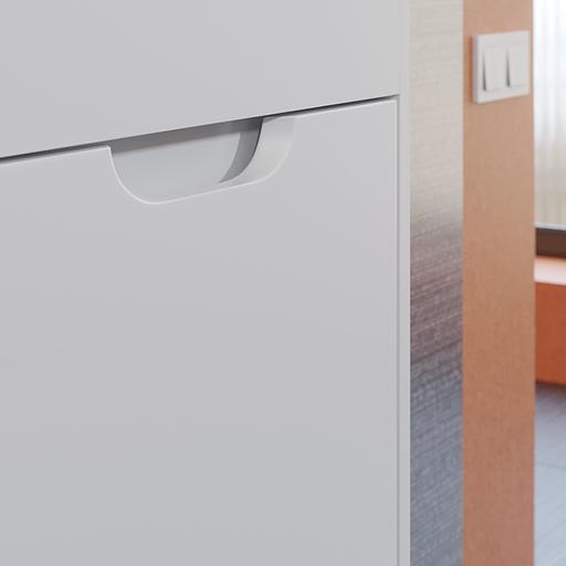 Тумба под раковину для ванной Uperwood Modul 50 см, подвесная, матовая, белая фото 4