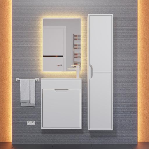 Тумба под раковину для ванной Uperwood Modul 50 см, подвесная, матовая, белая фото 5