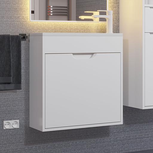 Тумба под раковину для ванной Uperwood Modul 60 см, подвесная, матовая, белая фото 3