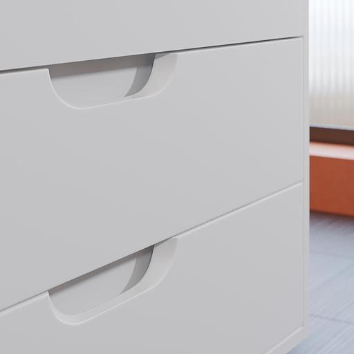 Тумба с раковиной для ванной Uperwood Modul 80 см, подвесная, матовая, белая фото 2
