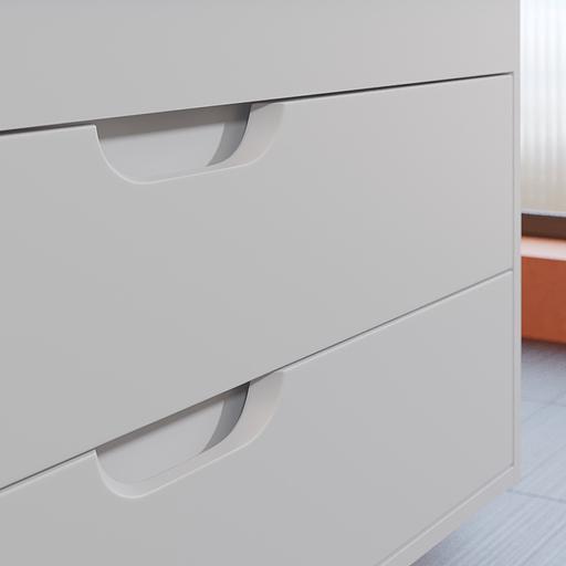 Тумба с раковиной для ванной Uperwood Modul 100 см, подвесная, матовая, белая фото 2